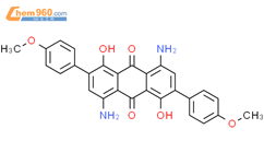 9,10-Anthracenedione,4,8-diamino-1,5-dihydroxy-2,6-bis(4-methoxyphenyl)-结构式图片|79542-42-0结构式图片