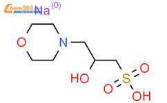 3-(N-吗啉)-2-羟基丙磺酸钠盐结构式图片|79803-73-9结构式图片