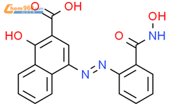 2-Naphthalenecarboxylic acid,1-hydroxy-4-[[2-[(hydroxyamino)carbonyl]phenyl]azo]-结构式图片|80003-93-6结构式图片