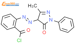 Benzoyl chloride,2-[(4,5-dihydro-3-methyl-5-oxo-1-phenyl-1H-pyrazol-4-yl)azo]-结构式图片|80003-98-1结构式图片