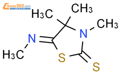 3,4,4-trimethyl-5-methylimino-1,3-thiazolidine-2-thione结构式图片|80102-30-3结构式图片