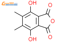 4,7-Dihydroxy-5,6-dimethyl-1,3-isobenzofurandione结构式图片|80213-55-4结构式图片