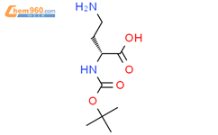 叔丁氧羰基-D-2,4-二氨基丁酸结构式图片|80445-78-9结构式图片