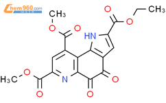 7,9-二甲氧基羰基-2-乙氧基羰基-1H-吡咯并-[2,3-f]喹啉-4,5-二酮结构式图片|80721-47-7结构式图片