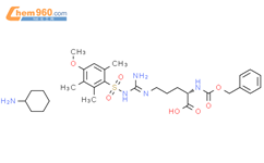N-苄氧羰基-N'-(4-甲氧基-2,3,6-三甲基苯磺酰基)-L-精氨酸环己胺盐结构式图片|80745-09-1结构式图片