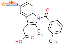 1H-Indole-3-acetic acid, 5-hydroxy-2-methyl-1-(3-methylbenzoyl)-结构式图片|807615-05-0结构式图片