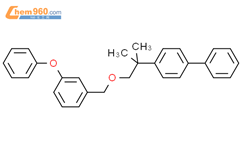 4-(1,1-Dimethyl-2-((3-phenoxyphenyl)methoxy)ethyl)-1,1'-biphenyl结构式图片|80844-20-8结构式图片