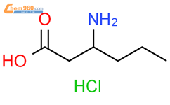 HEXANOIC ACID, 3-AMINO-, HYDROCHLORIDE结构式图片|80914-38-1结构式图片