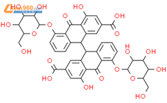 (9R,9’R)-4,4’-二羟基-10,10’-二氧代-5,5’-双(((2S,3R,4S,5S,6R)-3,4,5-三羟基-6-(羟甲基)四氢-2H-吡喃-2-基)氧基)-9,9’,10,10’-四氢-[9,9’-联蒽]-2,2’-二羧酸