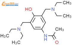 N-[3,5-双[(二乙基氨基)甲基]-4-羟基苯基]乙酰胺结构式图片|81080-09-3结构式图片