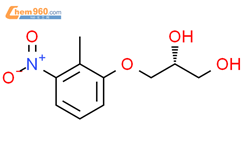 (R)-3-(2-甲基-3-硝基苯氧基)-1,2-丙二醇结构式图片|81102-66-1结构式图片
