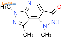 1,6,8-三甲基-1,2,3,6-四氢二吡唑并[3,4-b:3,4-d]吡啶-3-酮结构式图片|81153-35-7结构式图片