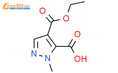 4-(Ethoxycarbonyl)-1-methyl-1H-pyrazole-5-carboxylic acid 1-甲基-5-羧基-1H吡唑-4-甲酸乙酯结构式图片|81303-65-3结构式图片