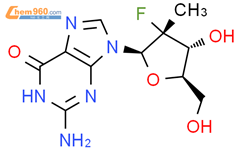 2’-脱氧-2’-氟-2’-C-甲基鸟苷结构式图片|817204-45-8结构式图片