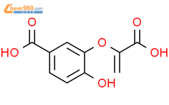 3-[(1-羧基乙烯基)氧基]-4-羟基-苯甲酸结构式图片|81757-66-6结构式图片