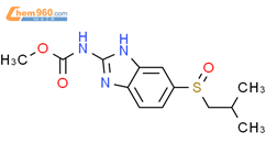methyl N-[5-(2-methylpropylsulfinyl)-3H-benzoimidazol-2-yl]carbamate结构式图片|82130-71-0结构式图片