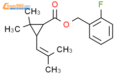 2-fluorobenzyl (1R,3R)-2,2-dimethyl-3-(2-methylprop-1-en-1-yl)cyclopropanecarboxylate结构式图片|82487-96-5结构式图片
