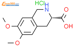(S)-1,2,3,4-四氢-6,7-二甲氧基-3-异喹啉羧酸盐酸盐结构式图片|82586-62-7结构式图片