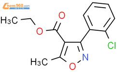 4-Isoxazolecarboxylicacid, 3-(2-chlorophenyl)-5-methyl-, ethyl ester结构式图片|83817-50-9结构式图片