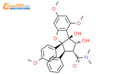 1H-Cyclopenta(b)benzofuran-2-carboxamide, 2,3,3a,8b-tetrahydro-1,8b-dihydroxy-6,8-dimethoxy-3a-(4-methoxyphenyl)-N,N-dimethyl