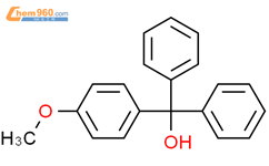 4-甲氧基三苯代甲基醇结构式图片|847-83-6结构式图片