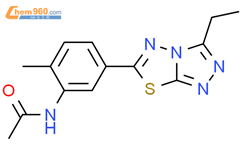 N-[5-(3-ethyl[1,2,4]triazolo[3,4-b][1,3,4]thiadiazol-6-yl)-2-methylphenyl]acetamide结构式图片|847501-36-4结构式图片