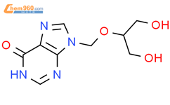 6H-Purin-6-one,1,9-dihydro-9-[[2-hydroxy-1-(hydroxymethyl)ethoxy]methyl]-结构式图片|84960-04-3结构式图片