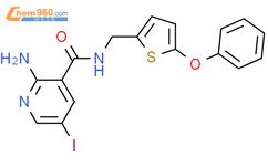 3-Pyridinecarboxamide,2-amino-5-iodo-N-[(5-phenoxy-2-thienyl)methyl]-结构式图片|849805-53-4结构式图片
