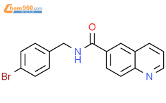 6-Quinolinecarboxamide, N-[(4-bromophenyl)methyl]-结构式图片|849805-74-9结构式图片