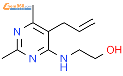 2-[(5-allyl-2,6-dimethyl-4-pyrimidinyl)amino]ethanol结构式图片|85059-25-2结构式图片