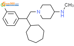 4-PIPERIDINAMINE, 1-[2-(3-CHLOROPHENYL)-2-CYCLOHEPTYLETHYL]-N-METHYL-结构式图片|850614-90-3结构式图片