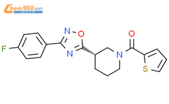 [(3S)-3-[3-(4-氟苯基)-1,2,4-恶二唑-5-基]-1-哌啶基]-2-噻吩基甲酮结构式图片|851881-61-3结构式图片
