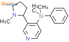 Pyridine, 4-(dimethylphenylsilyl)-3-[(2S)-1-methyl-2-pyrrolidinyl]-结构式图片|852619-88-6结构式图片