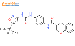 2H-1-Benzopyran-3-carboxamide,N-[4-[[[[5-(1,1-dimethylethyl)-3-isoxazolyl]amino]carbonyl]amino]phenyl]-3,4-dihydro-结构式图片|852669-77-3结构式图片
