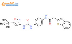 Benzo[b]thiophene-2-acetamide,N-[4-[[[[5-(1,1-dimethylethyl)-3-isoxazolyl]amino]carbonyl]amino]phenyl]-结构式图片|852671-73-9结构式图片