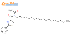 4-Thiazolidinecarboxamide, N-acetyl-N-octadecyl-2-phenyl-, (4R)-结构式图片|852835-18-8结构式图片