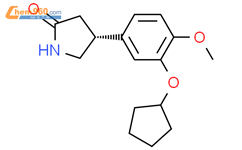 (4R)-4-[3-(环戊氧基)-4-甲氧基苯基]吡咯-2-酮结构式图片|85416-75-7结构式图片