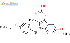 1H-Indole-3-acetic acid, 1-(4-ethoxybenzoyl)-5-methoxy-2-methyl-结构式图片|854658-22-3结构式图片