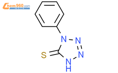 1-苯基-5-巯基四氮唑结构式图片|86-93-1结构式图片