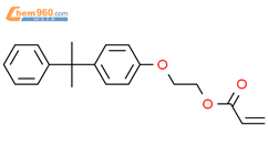 丙烯酸 2-[4-(1-甲基-1-苯乙基)苯氧基]乙基酯结构式图片|86148-08-5结构式图片