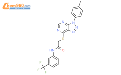2-{3-(4-methylphenyl)-3H-1,2,3triazolo4,5-dpyrimidin-7-ylsulfanyl}-N-3-(trifluoromethyl)phenylacetamide结构式图片|863459-49-8结构式图片