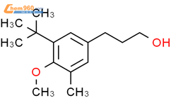 3-(1,1-二甲基乙基)-4-甲氧基-5-甲基苯丙醇结构式图片|86392-43-0结构式图片