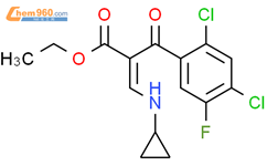 (Z)-3-环丙基氨基-2-(2,4-二氯-5-氟-苯甲酰基)-丙烯酸 乙酯结构式图片|86483-53-6结构式图片