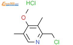 2-氯甲基-3,5-二甲基-4-甲氧基吡啶盐酸盐结构式图片|86604-75-3结构式图片