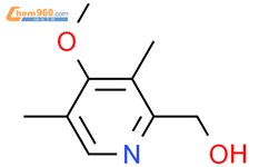 4-甲氧基-3,5-二甲基-2-羟甲基吡啶结构式图片|86604-78-6结构式图片