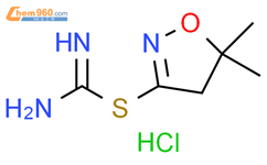 [5,5-二甲基(4,5-二氢异恶唑-3-基)]硫脲胺 盐酸盐结构式图片|866496-26-6结构式图片