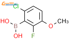6-氯-2-氟-3-甲氧基苯硼酸结构式图片|867333-04-8结构式图片