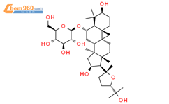 高活性黄芪甲苷(环黄芪醇葡萄糖苷)结构式