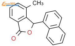 1(3H)-Isobenzofuranone, 4-methyl-3-(1-naphthalenyl)-结构式图片|86785-13-9结构式图片