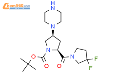 (2S,4S)-1-Boc-2-(3,3-difluoropyrrolidine-1-carbonyl)-4-(1-piperazinyl)pyrrolidine